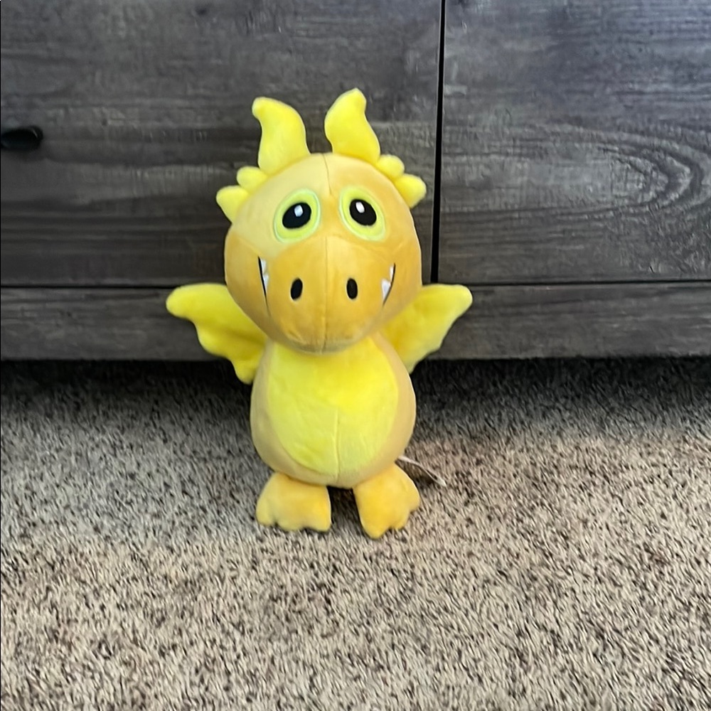 Yellow Plush Dragon Toy